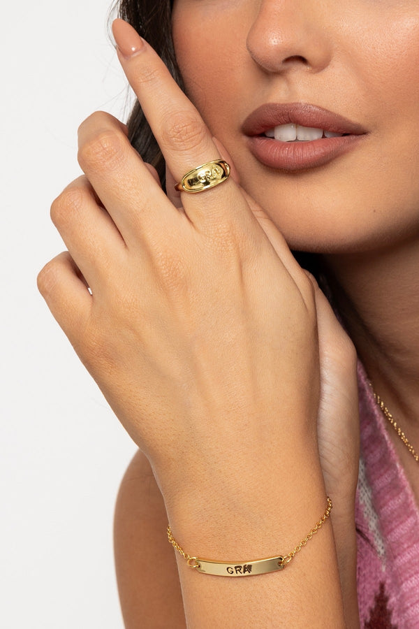 Carraig Donn Gold "Grá" Ring - Size 7
