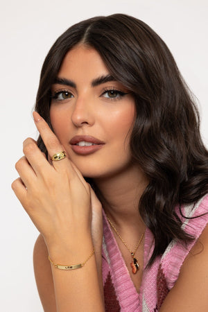 Carraig Donn Gold "Grá" Ring - Size 8