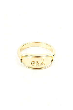 Carraig Donn Gold "Grá" Ring - Size 8