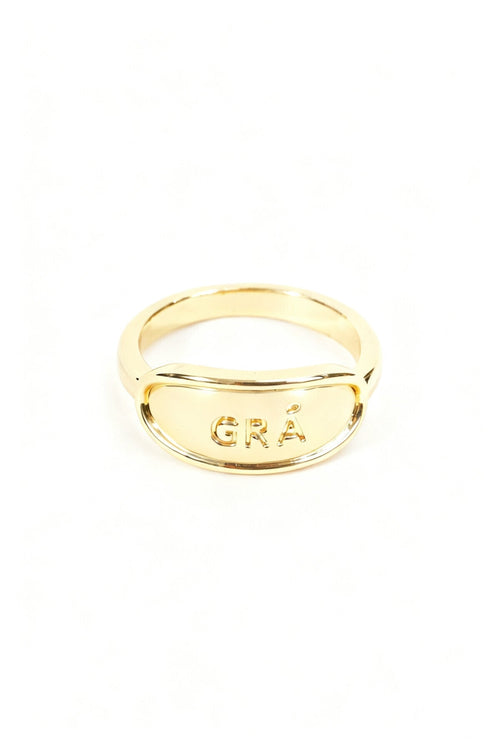 Carraig Donn Gold "Grá" Ring - Size 8