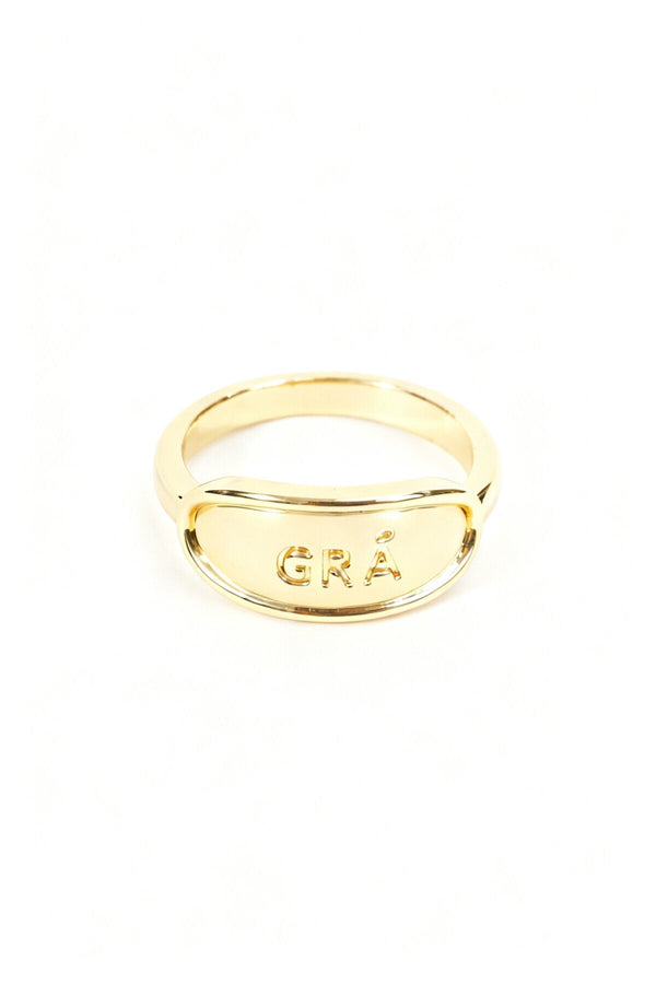 Carraig Donn Gold "Grá" Ring - Size 8