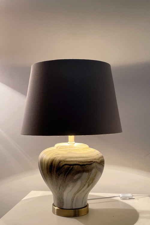 Gold & Grey Marble Lamp
