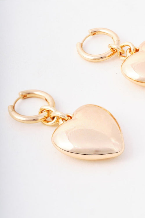 Carraig Donn Gold Heart Drop Earrings
