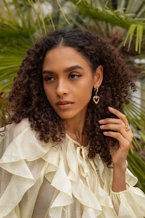 Carraig Donn Gold Heart Earrings