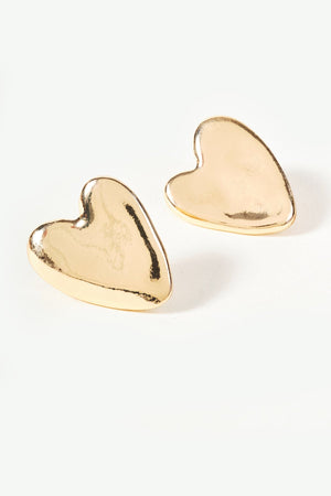 Carraig Donn Gold Heart Stud Earrings