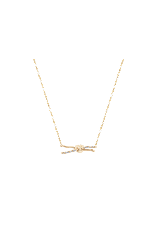 Carraig Donn Gold Inset Knot Pendant Necklace