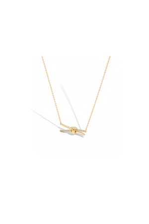 Carraig Donn Gold Inset Knot Pendant Necklace