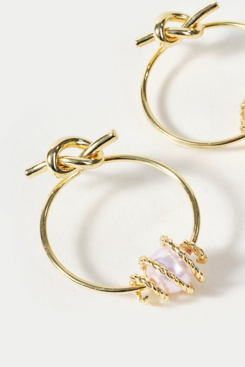 Carraig Donn Gold Knot Hoop Earrings