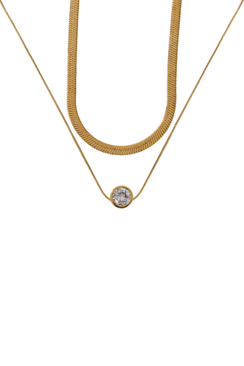 Gold Layered Snake Chain Necklace