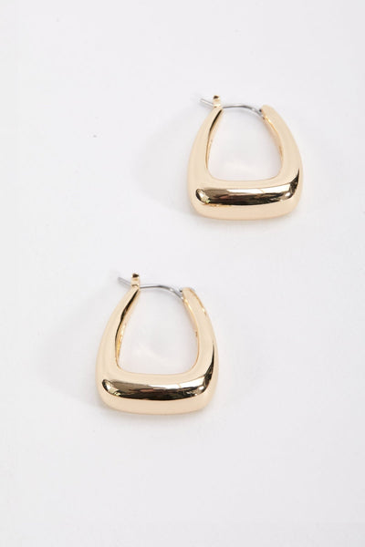 Carraig Donn Gold Look Triangle Hoop Earrings