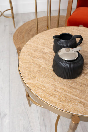 Carraig Donn Gold Metal Lamp Table