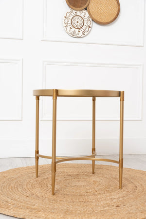 Carraig Donn Gold Metal Lamp Table
