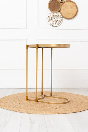 Carraig Donn Gold Metal Sofa Table
