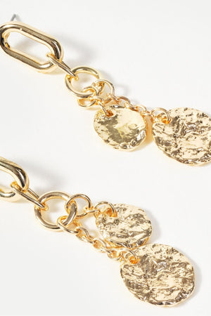 Carraig Donn Gold Multi Disc Drop Earrings