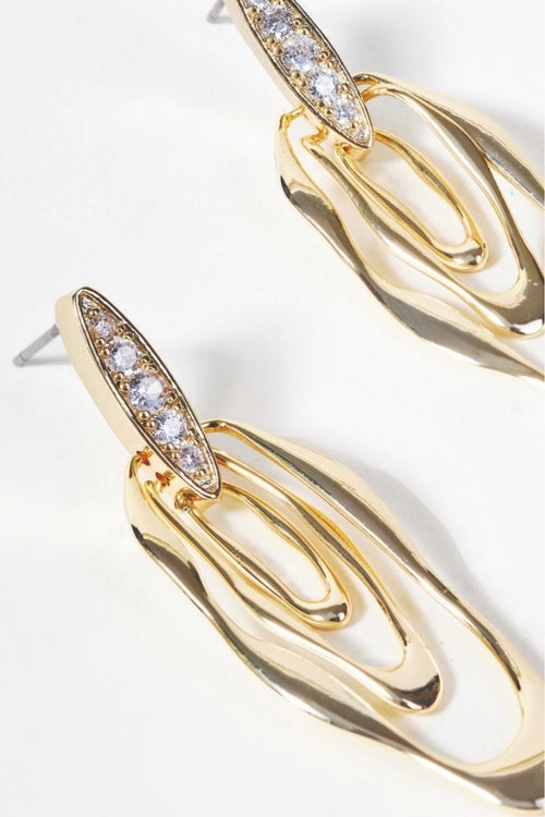 Carraig Donn Gold Multi Loop Drop Earrings