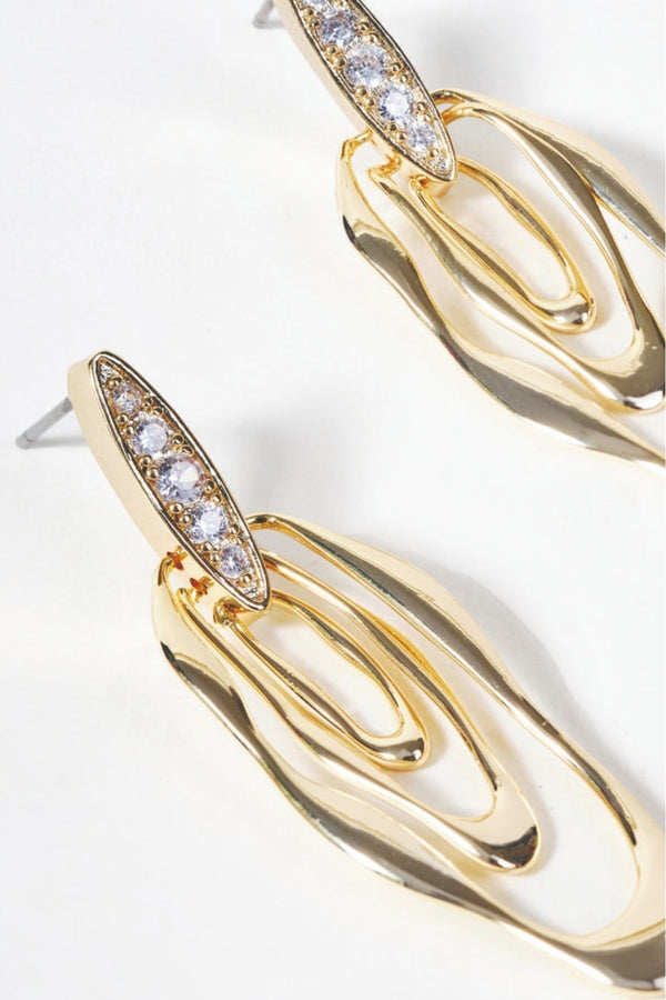 Carraig Donn Gold Multi Loop Drop Earrings
