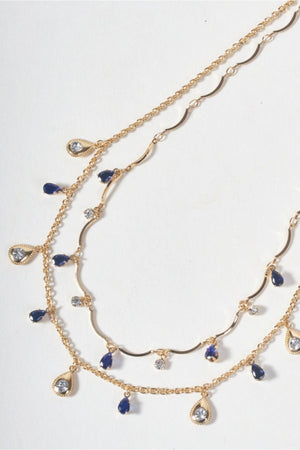 Carraig Donn Gold & Navy Layered Beaded Necklace