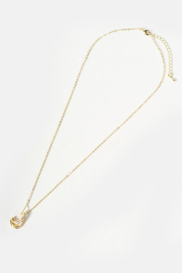 Carraig Donn Gold Necklace With Crystal Stones