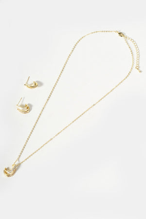 Carraig Donn Gold Necklace With Crystal Stones