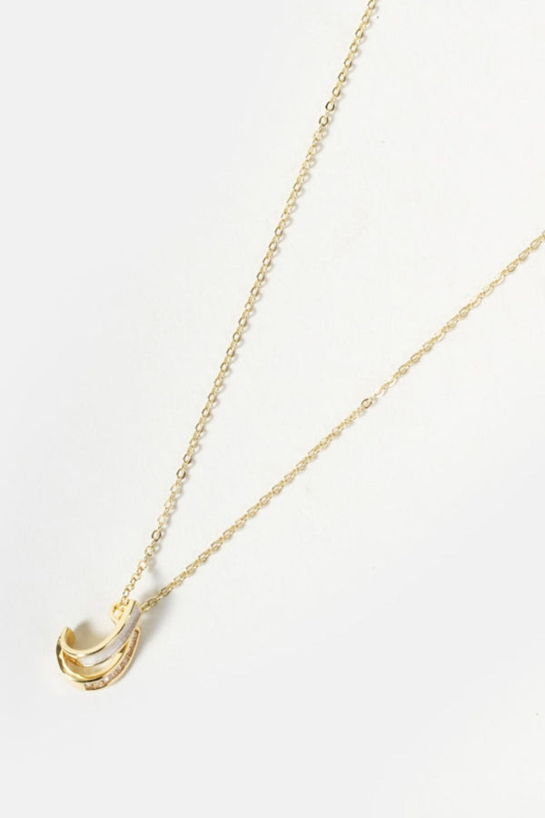 Carraig Donn Gold Necklace With Crystal Stones