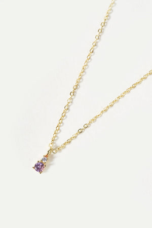 Carraig Donn Gold Necklace With Pink Stone