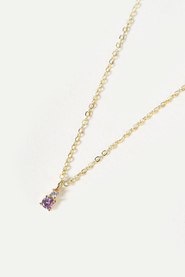 Carraig Donn Gold Necklace With Pink Stone