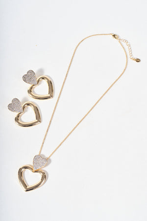 Carraig Donn Gold Open Heart Necklace