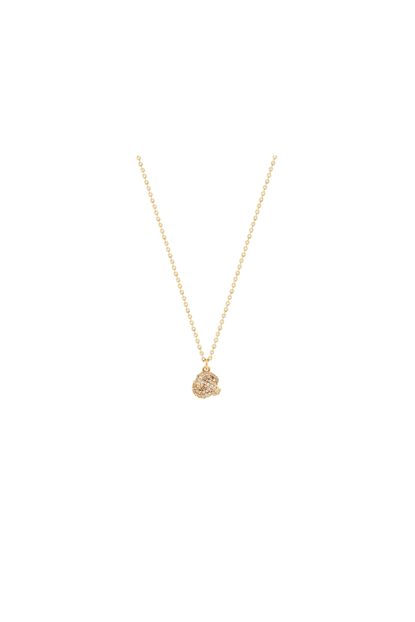 Carraig Donn Gold Pave Knot Pendant Necklace