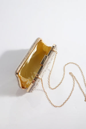 Carraig Donn Gold Pearl Beaded Clutch