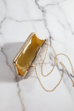 Carraig Donn Gold Pearl Beaded Clutch