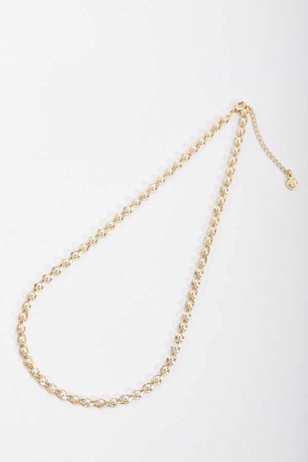 Carraig Donn Gold Pearl Link Necklace