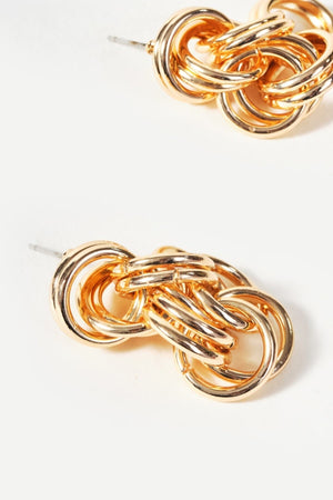 Carraig Donn Gold Plait Effect Earrings