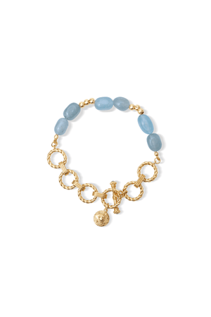 Carraig Donn Gold Plated Blue Stone Sappho Bracelet