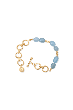 Carraig Donn Gold Plated Blue Stone Sappho Bracelet