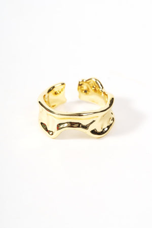 Carraig Donn Gold Plated Chunky Adjustable Ring