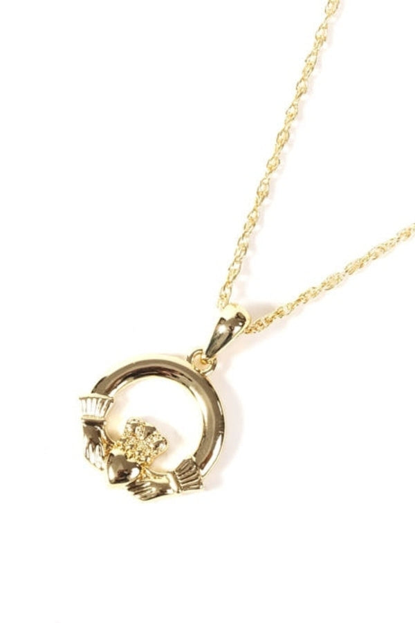 Carraig Donn Gold Plated Claddagh Necklace