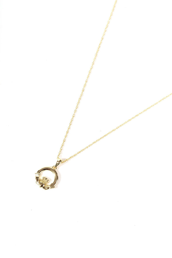 Carraig Donn Gold Plated Claddagh Necklace