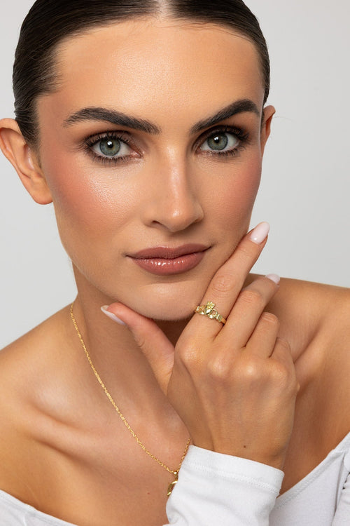 Carraig Donn Gold Plated Claddagh Ring - Size 7