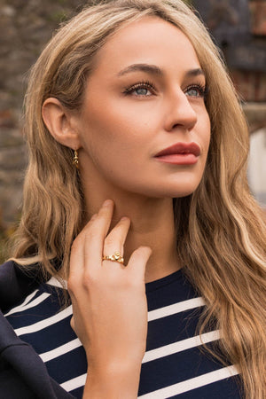 Carraig Donn Gold Plated Claddagh Ring - Size 8