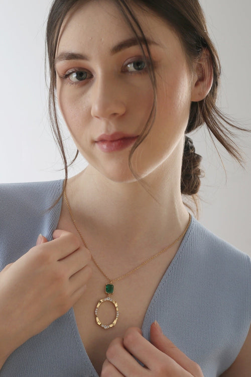 Gold Plated Glasses Holder Pendant Necklace