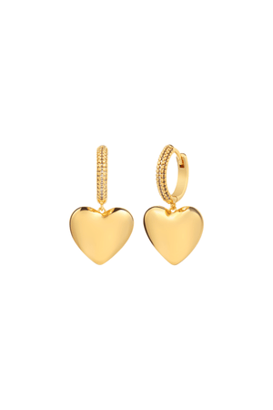 Carraig Donn Gold Plated Heart Earrings