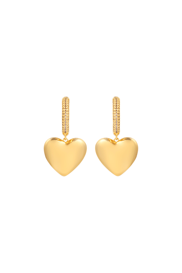 Carraig Donn Gold Plated Heart Earrings