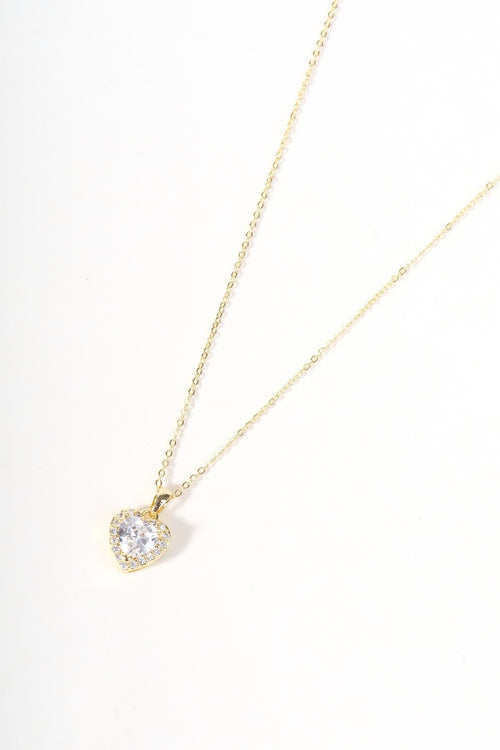Gold Plated Heart Pendant Necklace