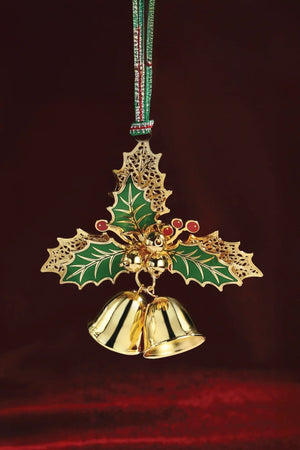Carraig Donn Gold Plated Holly Bells Christmas Tree
