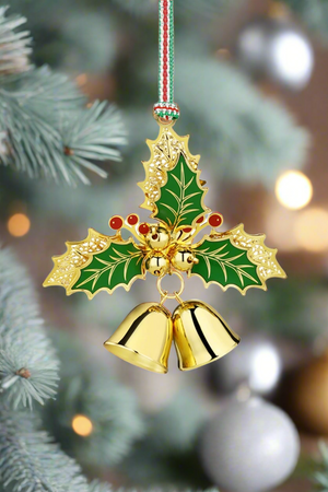 Carraig Donn Gold Plated Holly Bells Christmas Tree