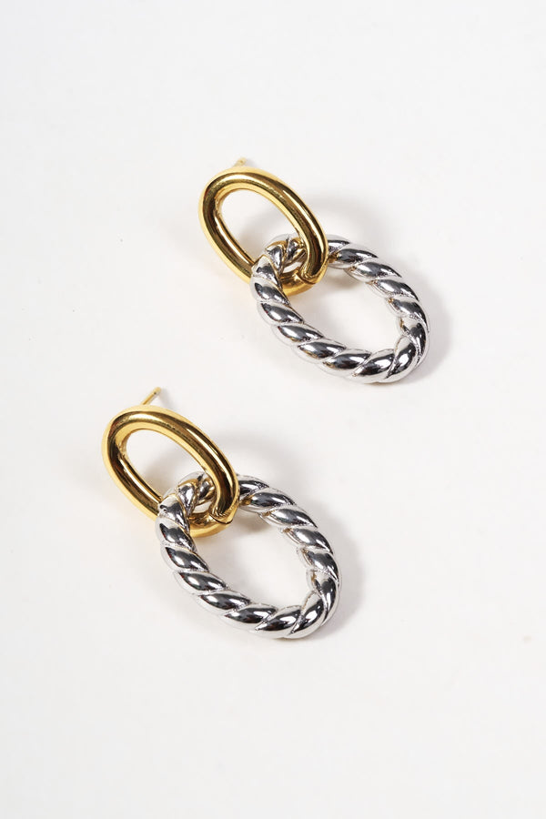 Carraig Donn Gold Plated Loop Drop Earrings