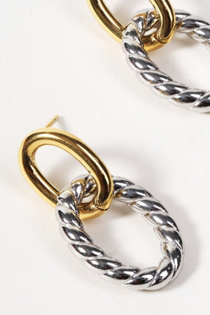 Carraig Donn Gold Plated Loop Drop Earrings