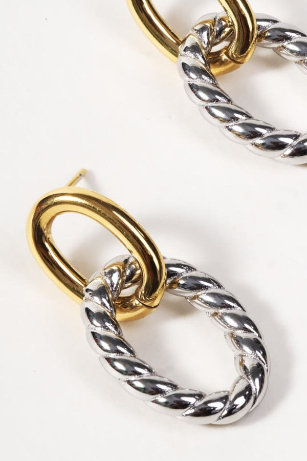 Carraig Donn Gold Plated Loop Drop Earrings