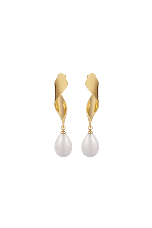 Carraig Donn Gold Plated Pearl Statement Earrings