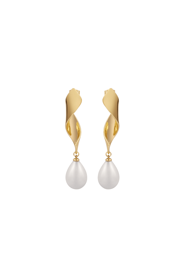 Carraig Donn Gold Plated Pearl Statement Earrings